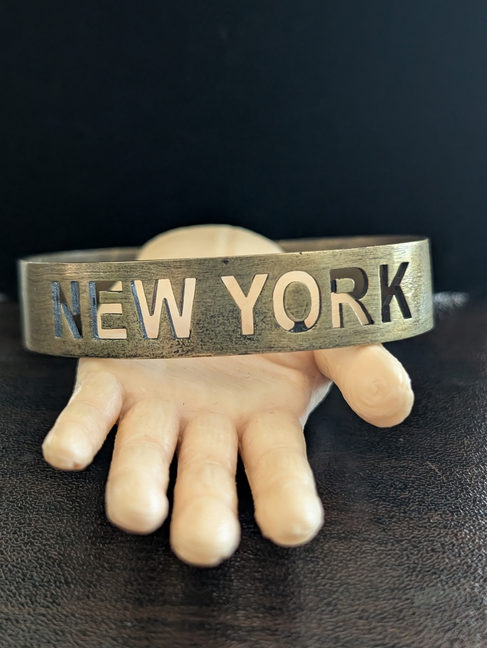 Bronze 'New York' Cuff Bracelet